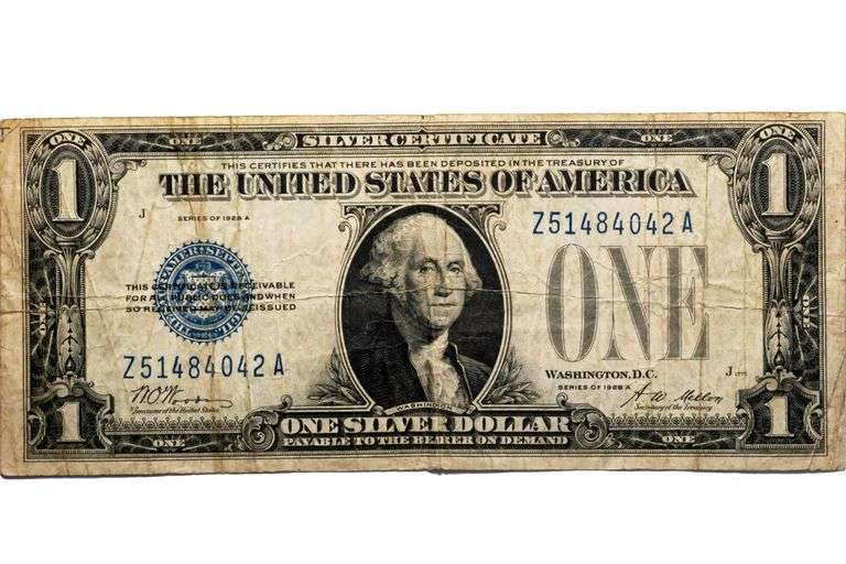 1928 A $1 Funnyback Silver Certificate