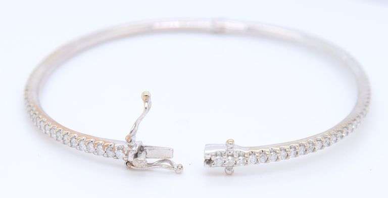 Brilliant White Gold Diamond Bangle