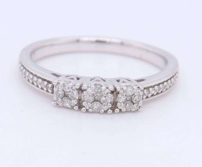 Sterling Silver Diamond Ring