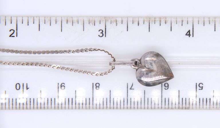 Italian Sterling Silver Heart Necklace