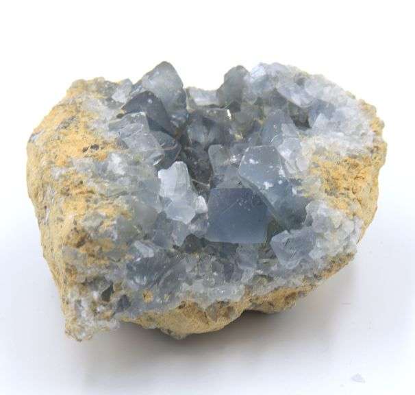 Blue Celestite Cluster Crystal Paperweight