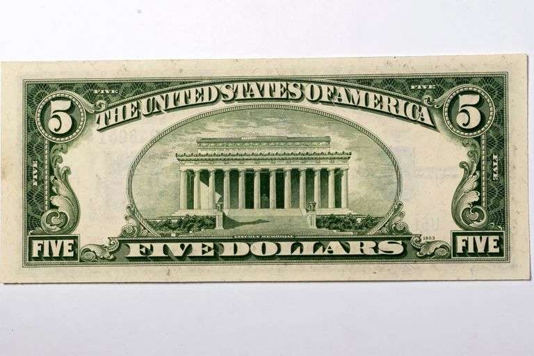 1934 D Gem Unc $5 Silver Certificate.