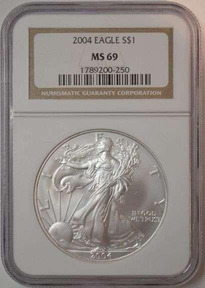 2004 American Silver Eagle NGC MS69