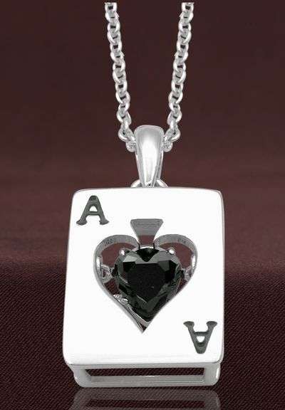 "Vegas Passion" Sterling silver with center dancing stone pendant