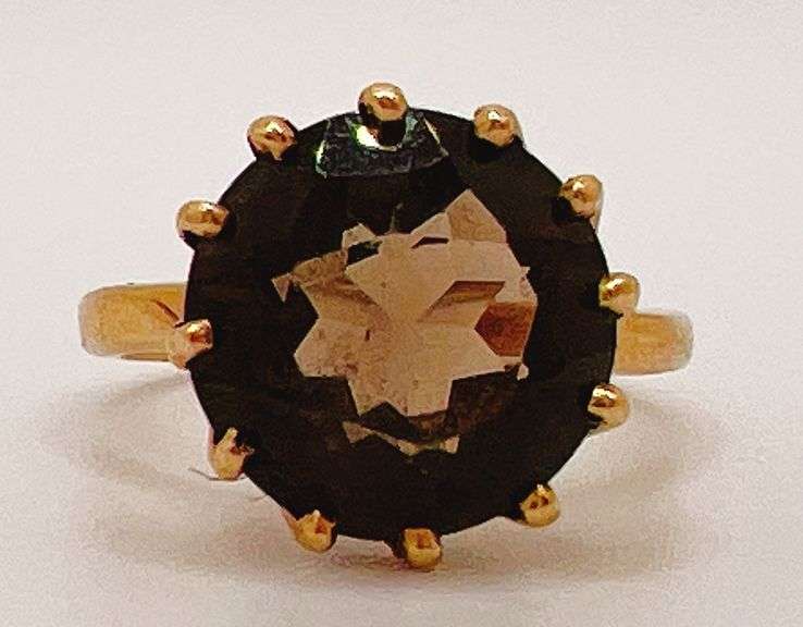 10kt Yellow Gold & Smoky Quartz Cocktail Ring