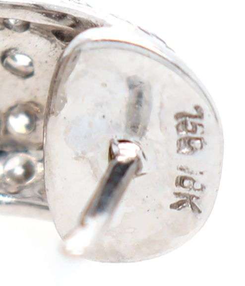 1.22ctw Pave Diamond Huggie Hoop Earrings in 18K
