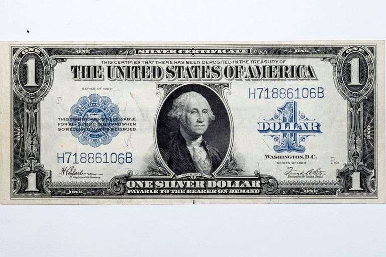 Last Large Size 1923 Series $1 Silver Certificate
