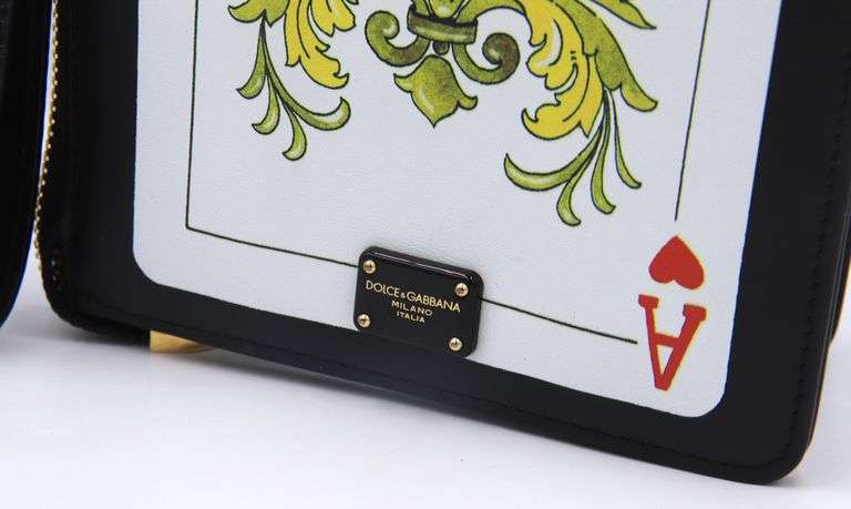 Dolce & Gobbana House of Cards Leather Clutch with Box
