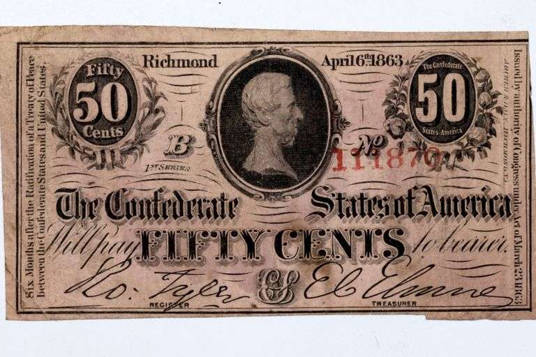 50 Cent T-63 Confederate States Note