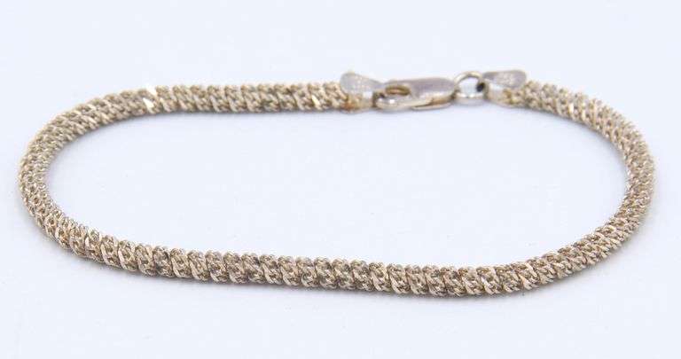 Group Lot of 3 Mixed Italian Sterling Silver Bracelets