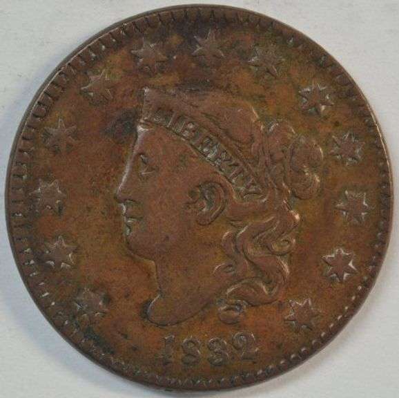 Super Choice VF+ 1832 Coronet Head Large Cent