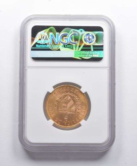 MS61 1916 Cuba Gold 10 Pesos NGC