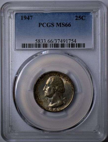 1947 Washington Quarter PCGS MS66