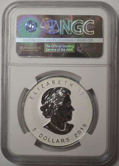 2016 WWI Mark-V Tank Privy Canada $5 Silver Maple First Day Of Issue NGC PF69