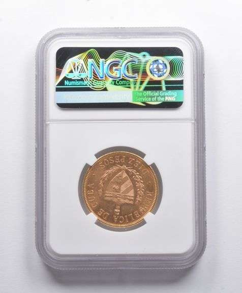 MS62 1916 Cuba Gold 10 Pesos NGC
