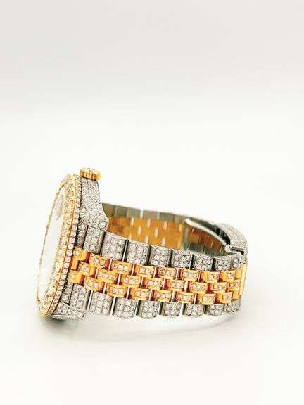 DRIPPING WITH DIAMONDS- MEN'S 40MM ROLEX DATEJUST WITH DIAMONDS