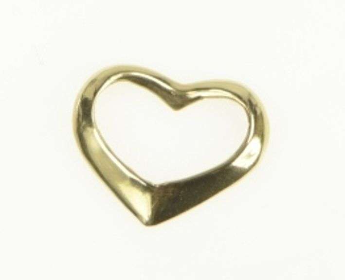 14K Yellow Gold Heart Love Symbol Vintage Valentine Charm/Pendant