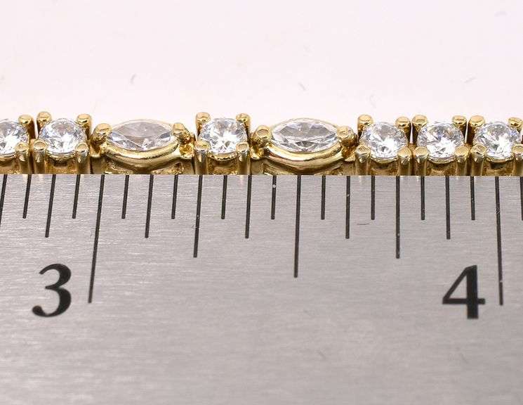 Vermeil CZ Bracelet in Sterling Silver