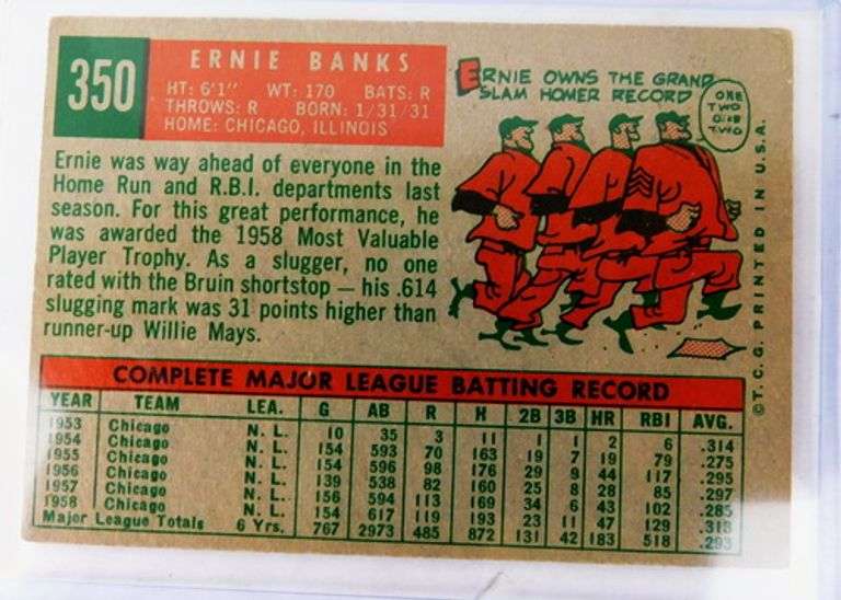 1959 Ernie Banks Topps Baseball Card