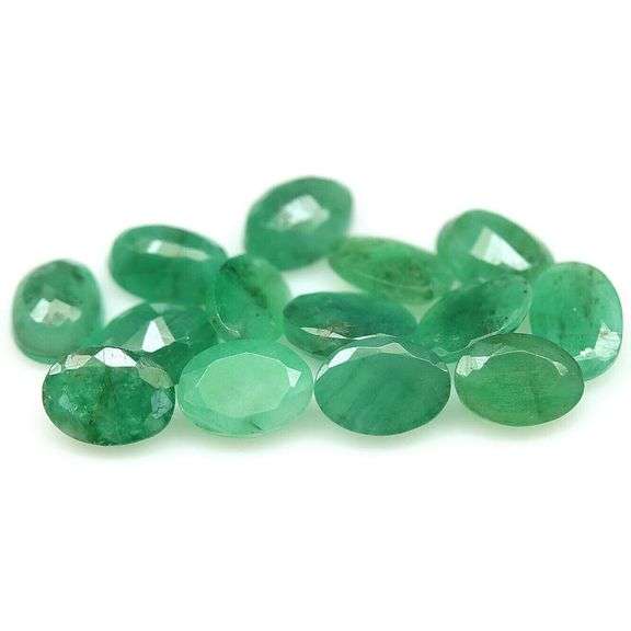 Large 9.16ct 14 piece Zambian Emerald set