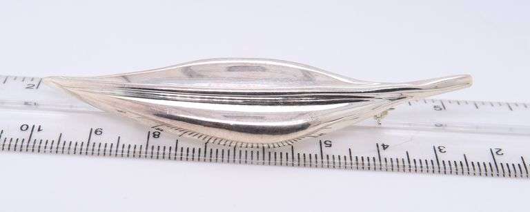Sterling Silver RLm Studio Leaf Pin Brooch