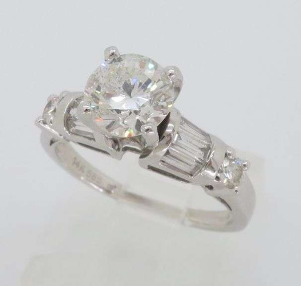 Classic 1.28CTW Diamond Engagement Ring in White Gold