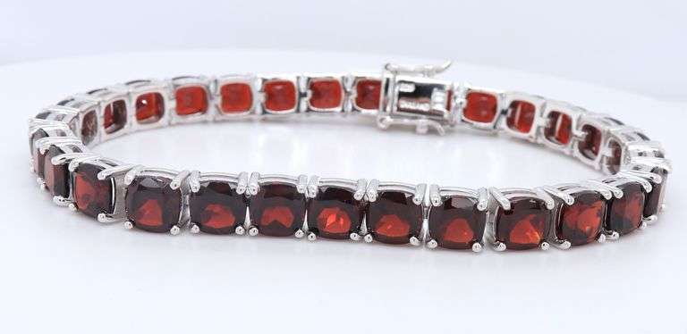 925 Sterling Silver RBC Tourmaline Tennis Bracelet
