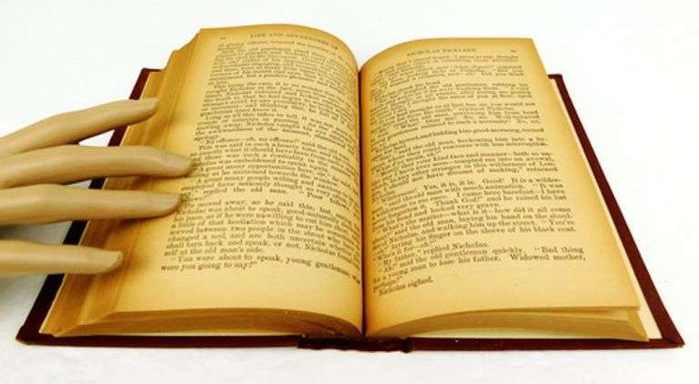 1889 Nicholas Nickleby by Charles Dickens Antique Book