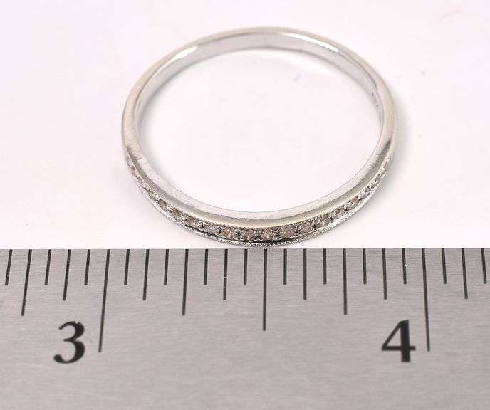 Classy Diamond Band Ring in 14K White Gold