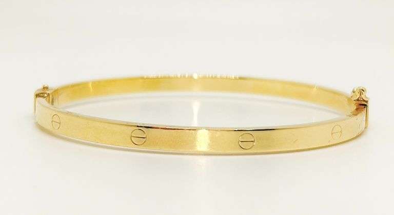 14KT YELLOW GOLD BANGLE BRACELET