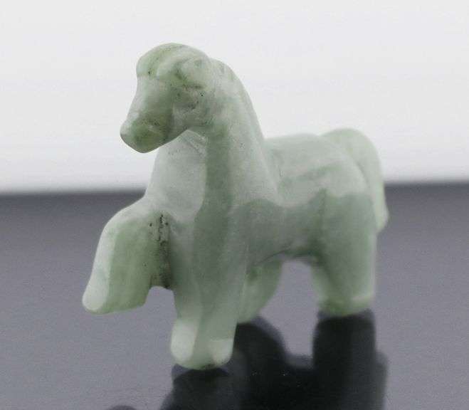 Cute 161.83ct Jade horse carving