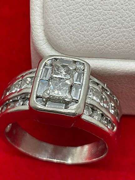 CERTIFIED PLATINUM AND DIAMOND RING