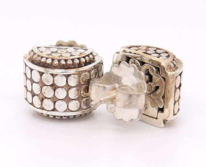 Trendy John Hardy Sterling Silver Earrings