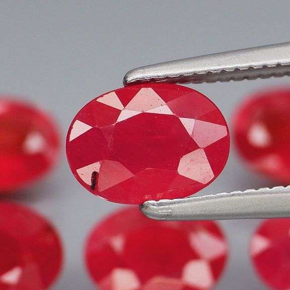 Brilliant 5.83ct fancy red Songean Sapphire set