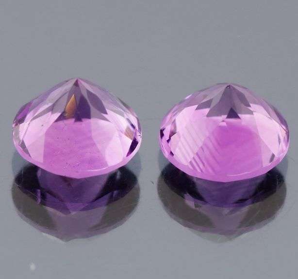 Glittering grape purple 7ct 10mm Amethyst pair