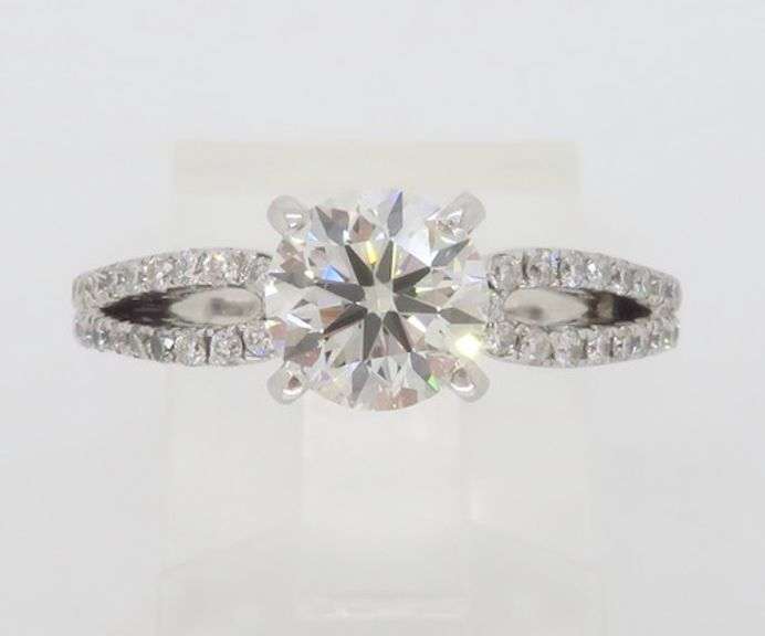GIA Certified 1.29CTW Excellent Cut Diamond Engagement Ring
