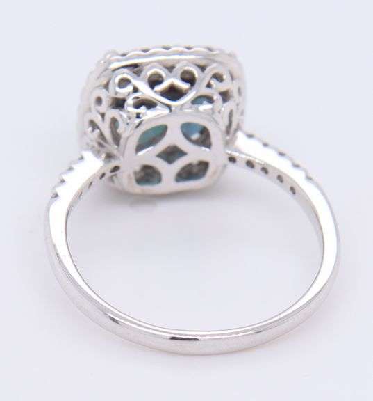 925 Sterling Silver Cushion Cut Purple Spinel Ring