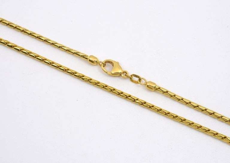 Elegant Rounded Link 18k Italian Made Necklace