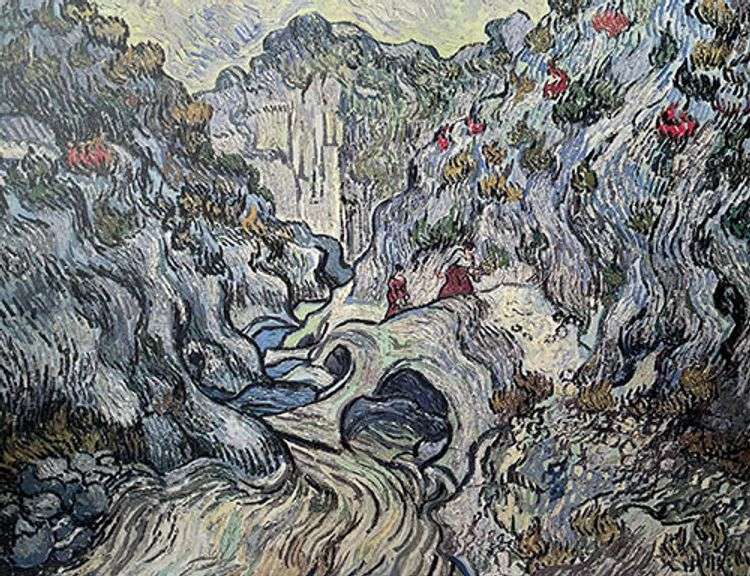 Rare Vintage Vincent Van Gogh, The Ravine of Les Peyroulets