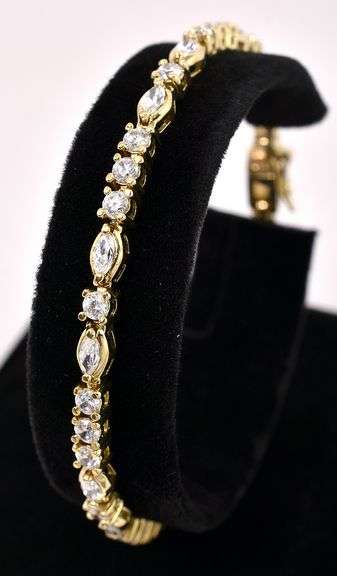 Vermeil CZ Bracelet in Sterling Silver