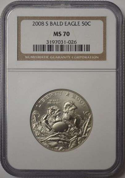 2008 Bald Eagle Commemorative Half Dollar NGC MS70