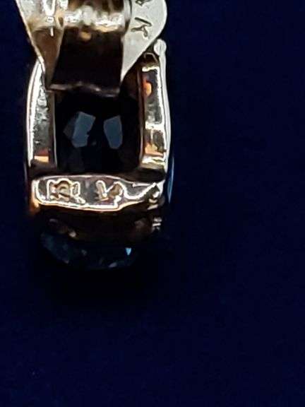 Solid 14 Kt Gold Diamond and Sky Blue Topaz Set