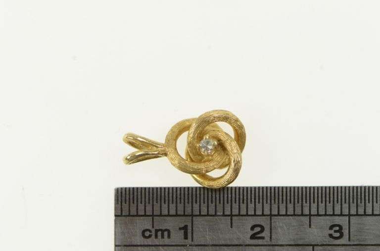 14K Yellow Gold Trinity Knot Vintage Classic Symbol Pendant