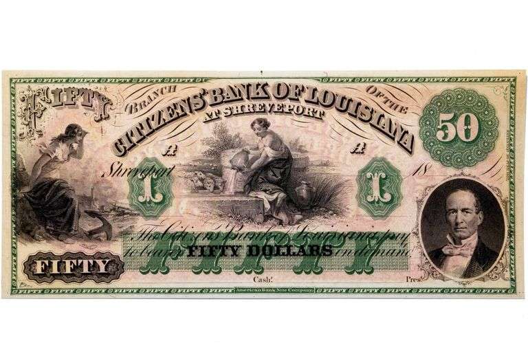 $50 Citizens Bank Shrevesport LA CU Note