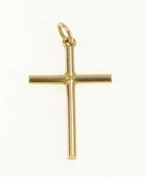 14K Yellow Gold Cross Christian Faith Symbol Jesus Charm/Pendant