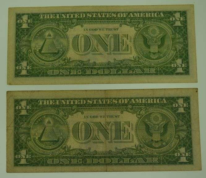 1957 $1 Silver Certificate Blue Seal US Currency Note