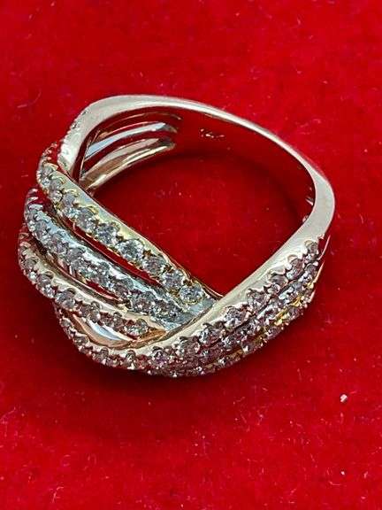 CERTIFIED BRAND NEW 14K GOLD AND DIAMOND RING. 3.15 CARAT NATURAL DIAMONDS.