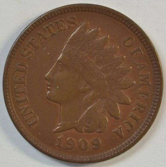 Rare 1909-S Indian Head Cent in Choice XF45. Key date