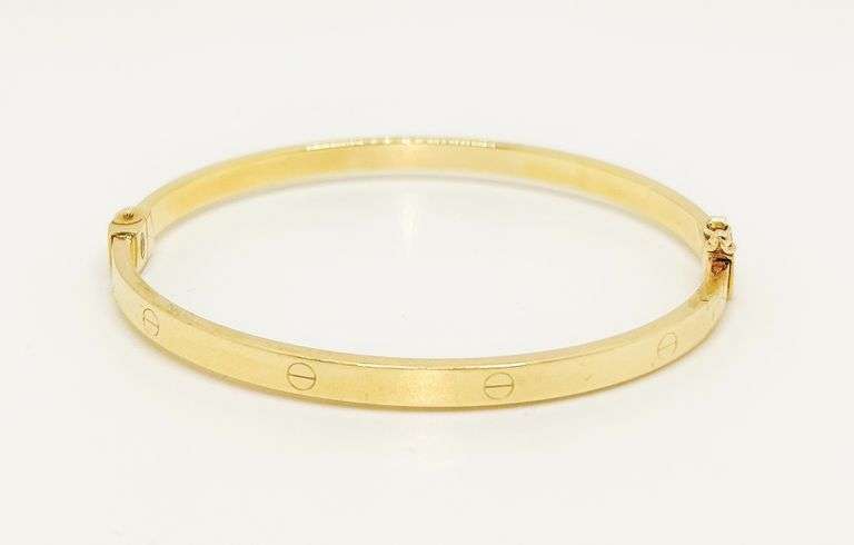14KT YELLOW GOLD BANGLE BRACELET