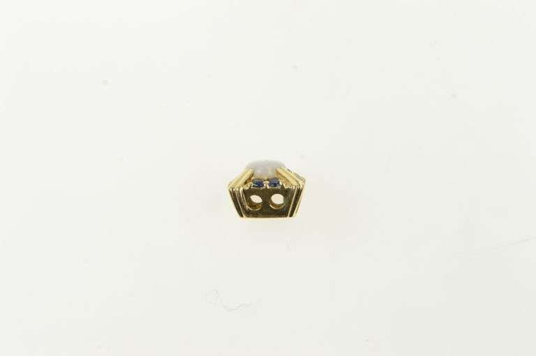 14K Yellow Gold Natural Opal Sapphire Slide Bracelet Charm/Pendant